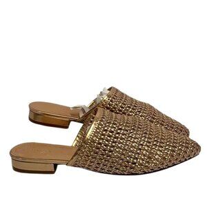 Halogen Rose Gold Woven Slip-On Mules. Size 8.5. EUC.